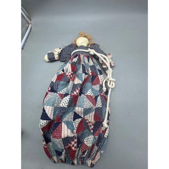 Handmade Patchwork Doll Fabric Bag With Rustic Country Style READ - Picture 8 of 8